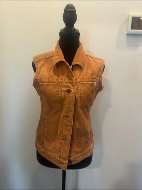 Hurley Corduroy Sleeveless Vest in Warm Rust